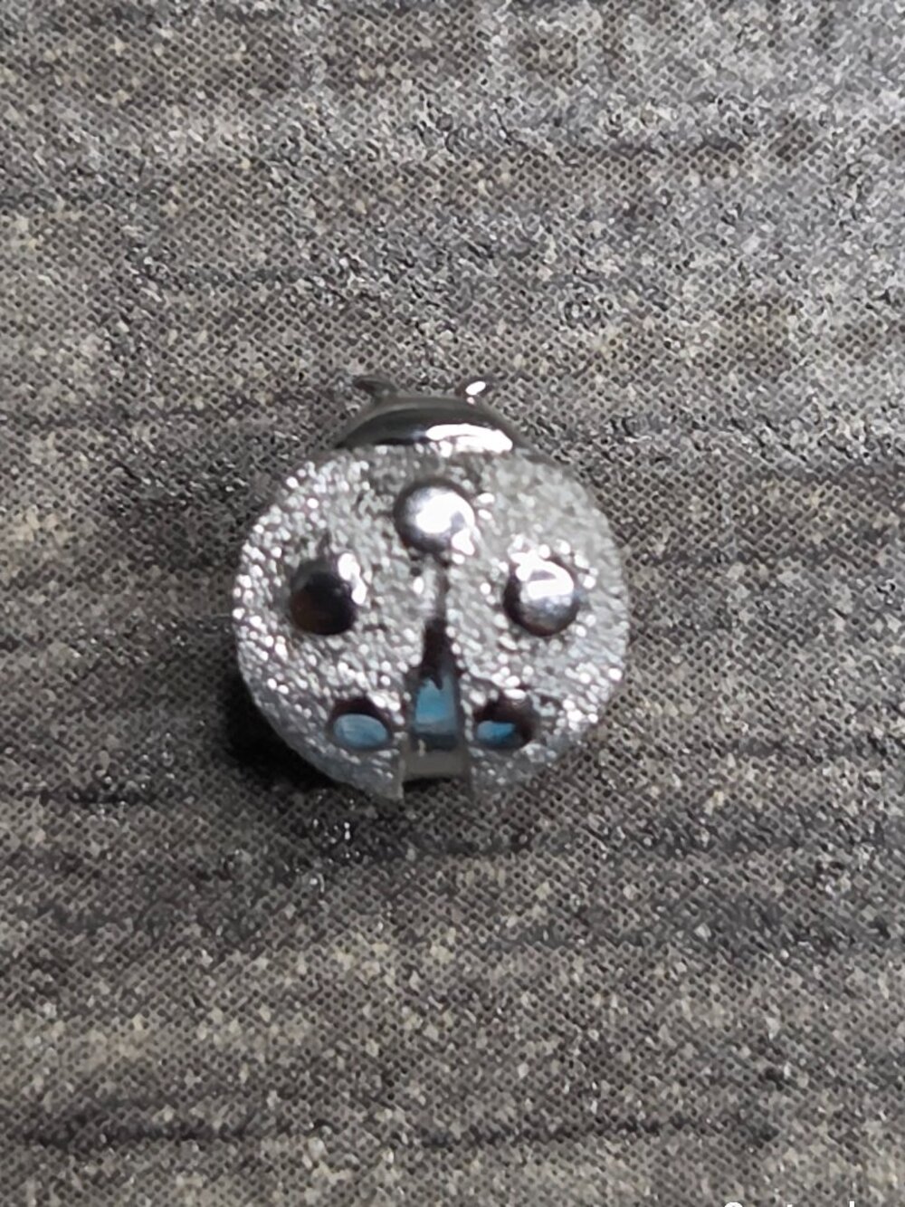 Authentic Pandora Textured Ladybird Mini Charm Sterling silver